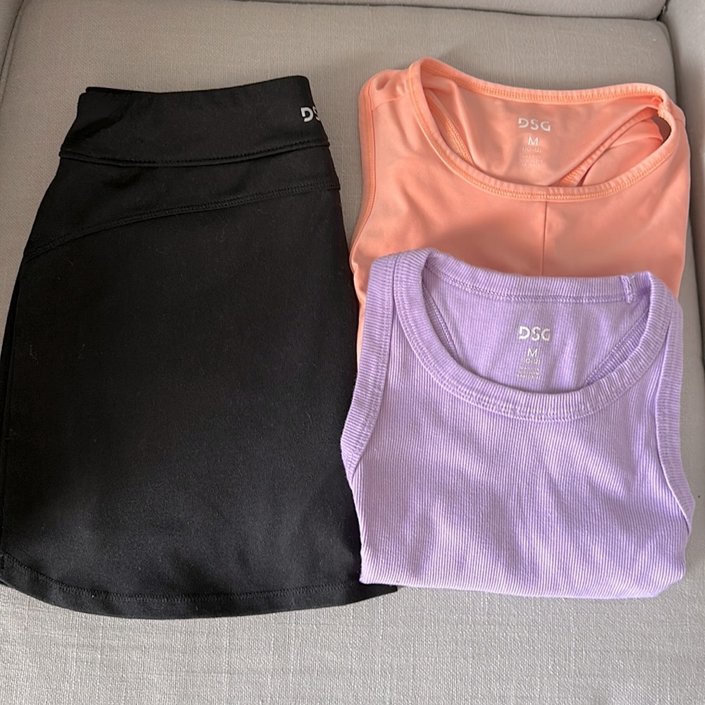 DSG Girls Athletic Bundle (Skort + 2 Tanks)